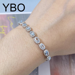 Sterling Silver Topaz Tennis Bracelet for Women