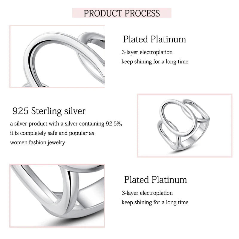 925 Sterling Silver Wide Big Plain Silver Ring for Men and Women