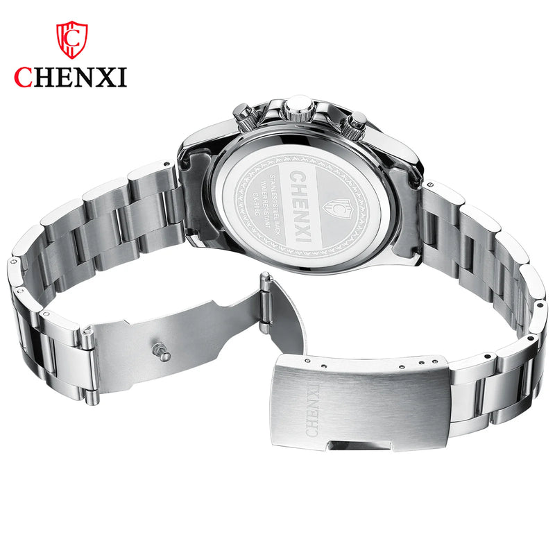 Stainless Steel Chronograph Sport Watch for Men