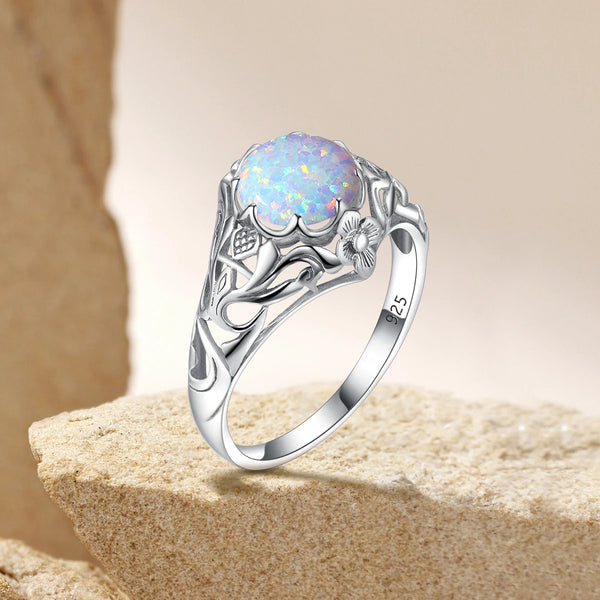 925 Silver Opal Ring for Women