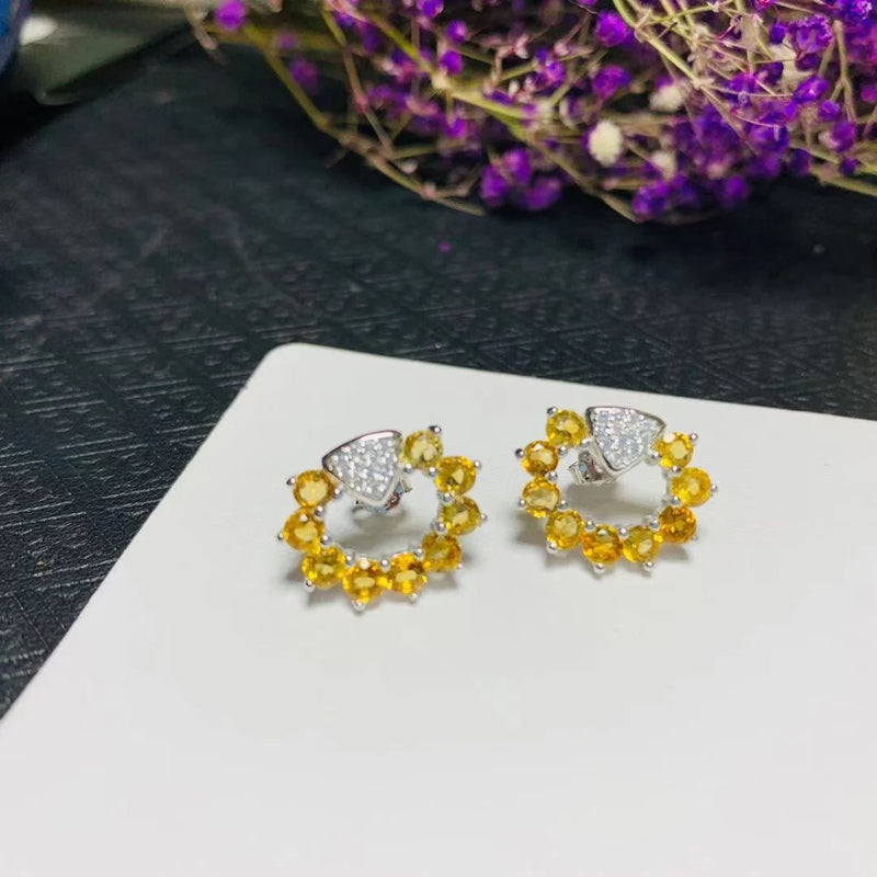 925 Silver Citrine Earring for Women