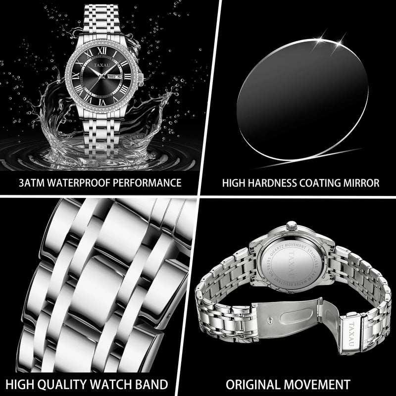 Stainless Steel Quartz Waterproof Watch for Men