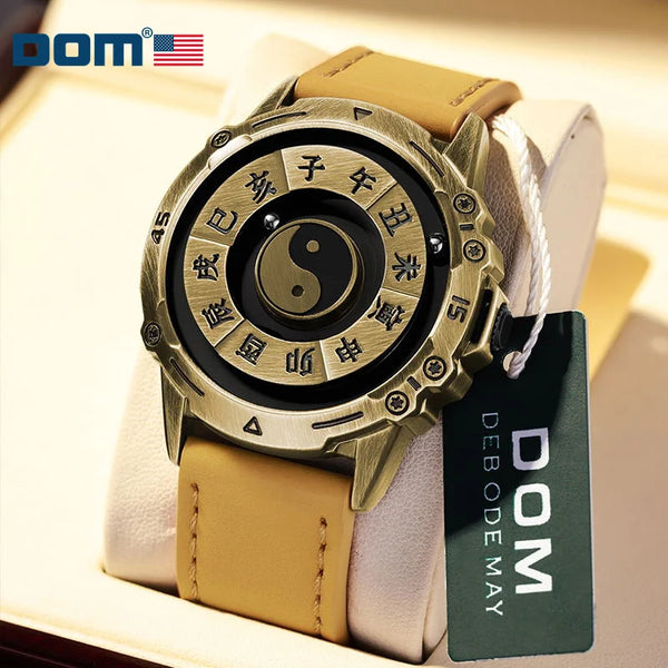 Bronze Personalized Floating Magnetic Pointer Quartz Watch for Unisex