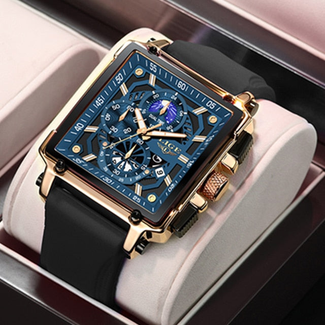 Quartz Luminous Soft Strap Date Watch for Men