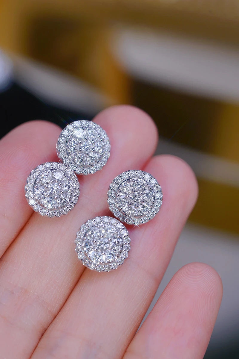 18K White Gold 1.00 ctw Diamond Stud Earrings for Women