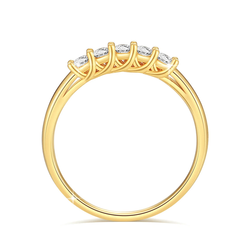 18K Gold Moissanite Eternity Ring for Woman