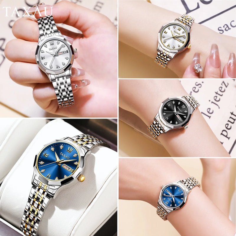 Stainless Steel Luxury Quartz Watch for Women