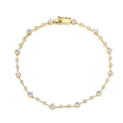 14k Yellow Gold 1.00 Carat Natural Diamond Bracelet for Women