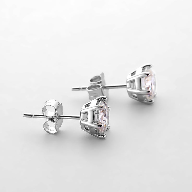 OEVAS Real 1 Carat D Color Moissatine Stud Earrings For Women 18K Gold Color 925 Sterling Silver Wedding Party Fine Jewelry