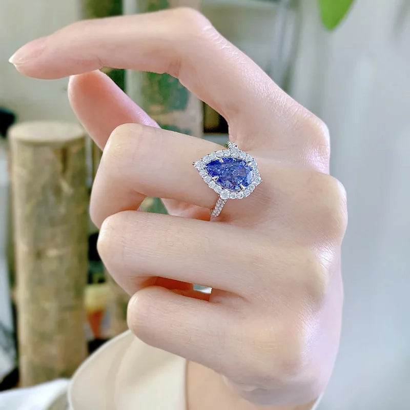 Sterling Silver Tanzanite Ring for Women