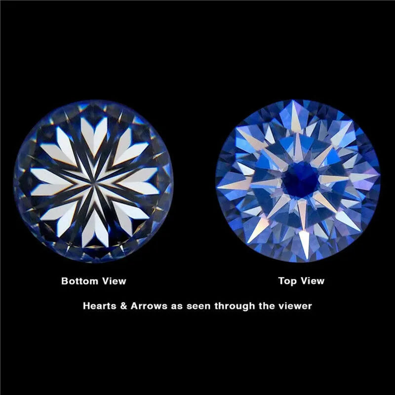 925 Sterling Silver 0.5ctw Moissanite Bubble Stud Earrings for Couple .