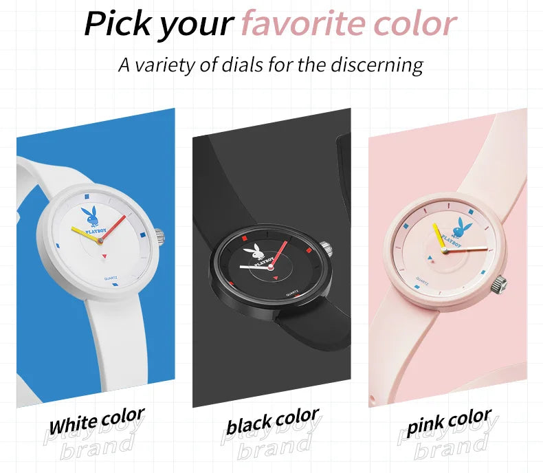 Stainless Steel Silicone Watch for Women