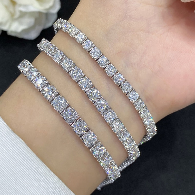18K White Gold Diamond Bracelet for Women