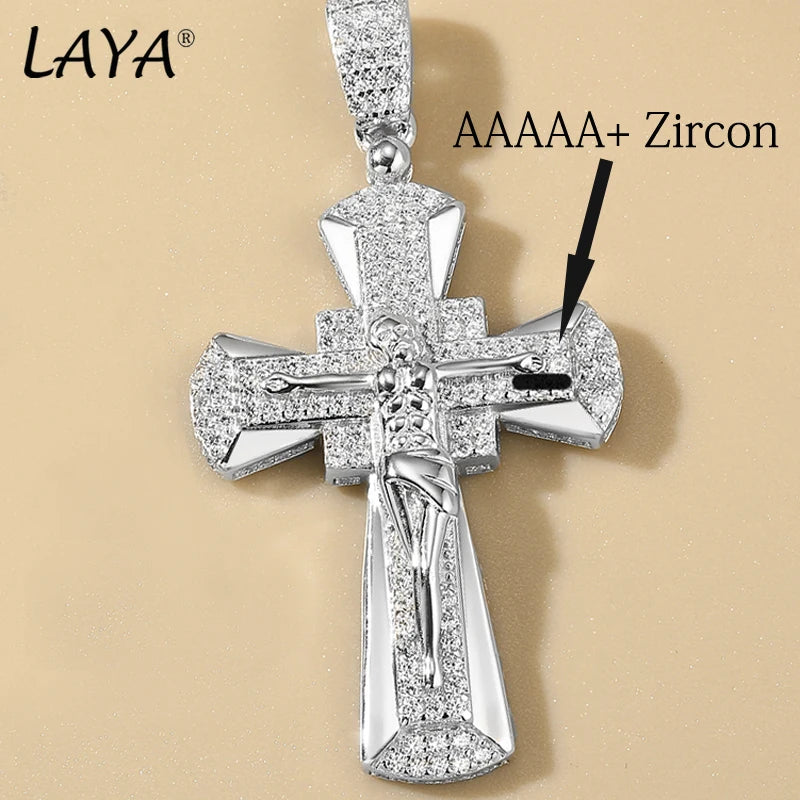 925 Sterling Silver Cubic Zirconia Pendant Necklace for Men & Women