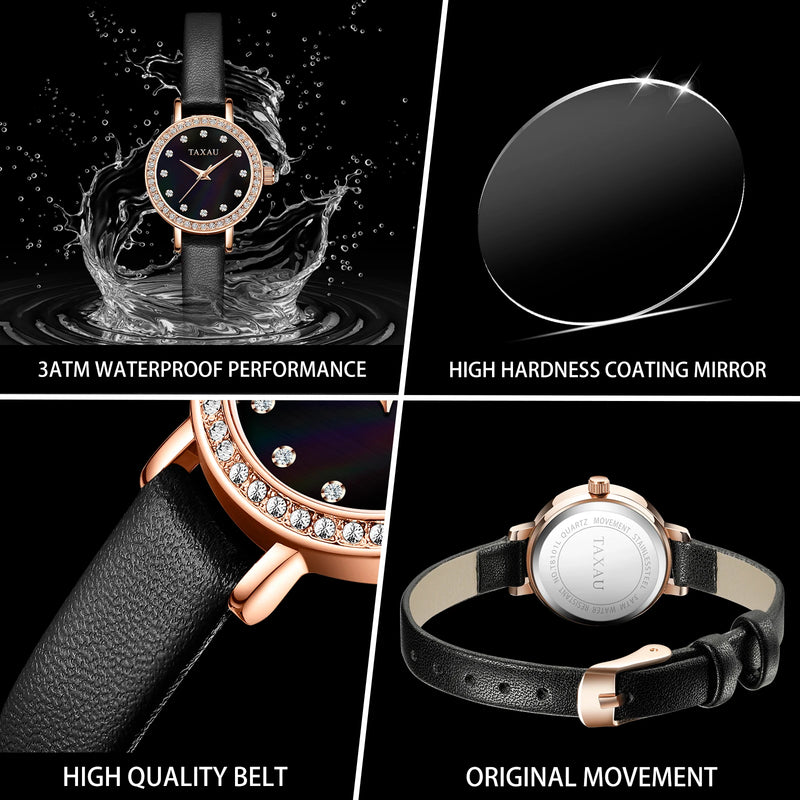 Stainless Steel Multifunctional Waterproof Quartz Watch for Women