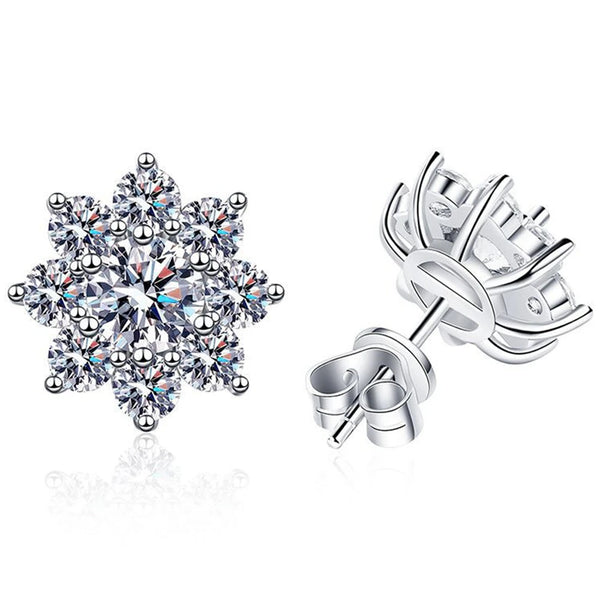 Wong Rain 925 Sterling Silver 5MM Real D Color GRA Moissanite Diamonds Zircon Wedding Engagement Stud Earrings Fine Jewelry