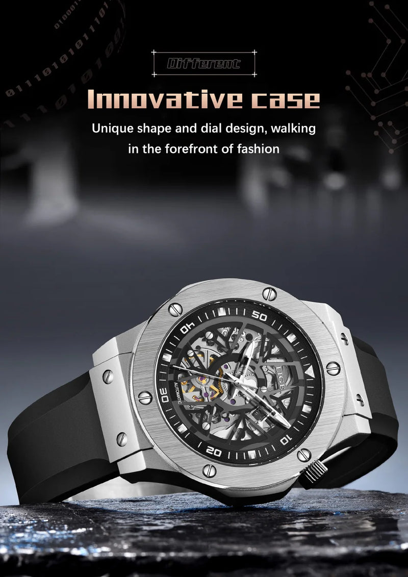 Luxury Mechanical Men's Wristwatch - Casual Sports Waterproof Automatic Watch for Men