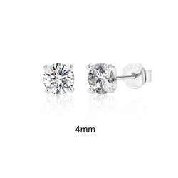 925 Sterling Silver Moissanite 0.5-1.2 ctw Stud Earrings for Women