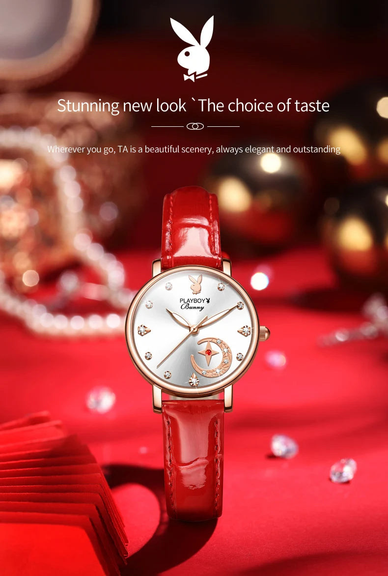 Luxury Leather Quartz Watch for Women