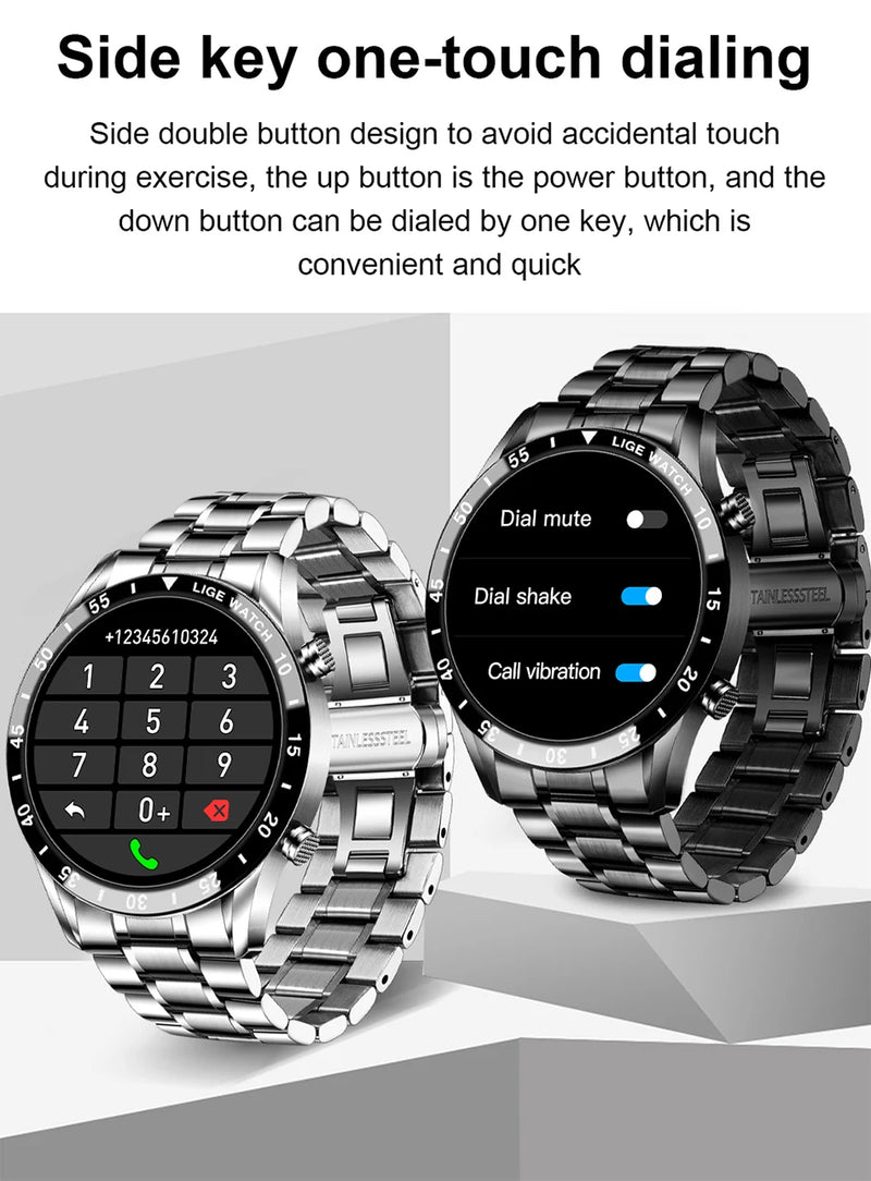 Smart Watch for Men with Full Touch Screen & Bluetooth Calling