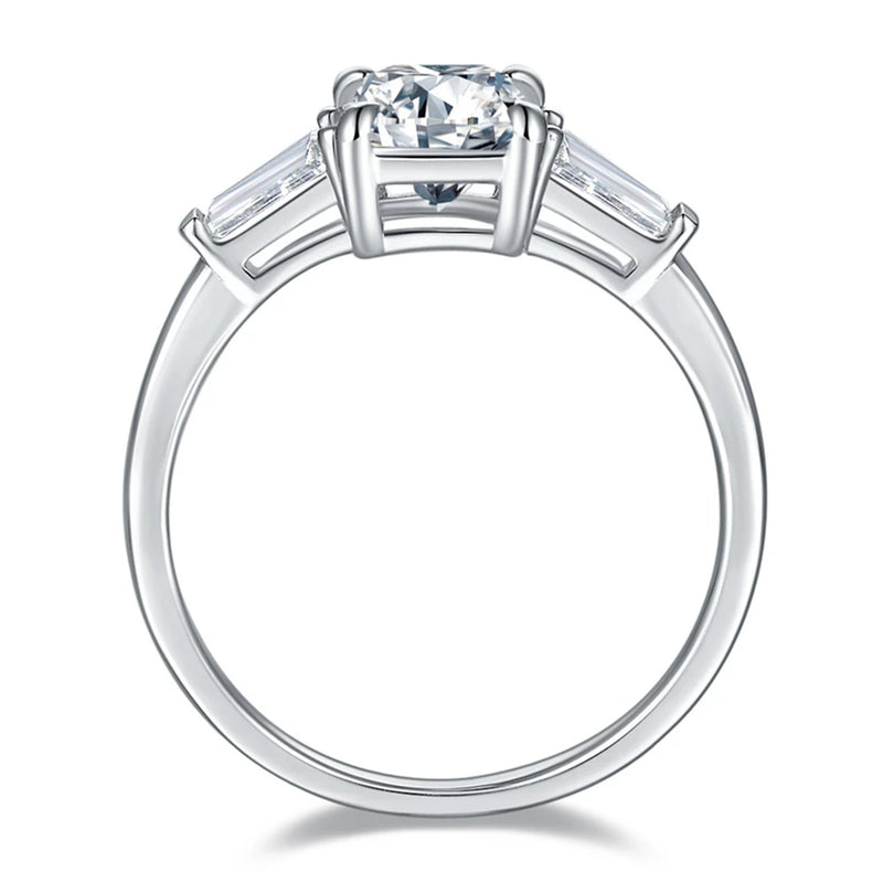 Sterling Silver 6ctw Moissanite Engagement Ring for Women