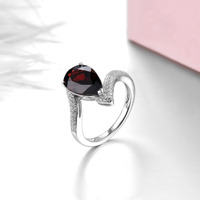 Sterling Silver Garnet Ring