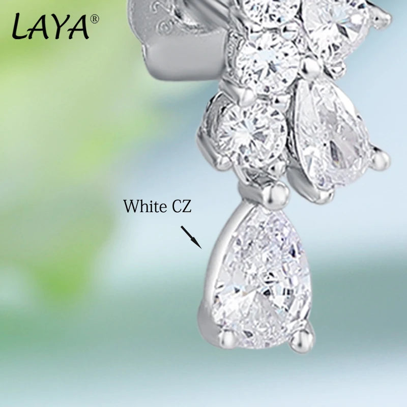 Sterling Silver Sparkling Charm Stud Earrings for Women