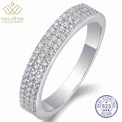 925 Sterling Silver VVS1 D Color Moissanite Diamonds Wedding Band