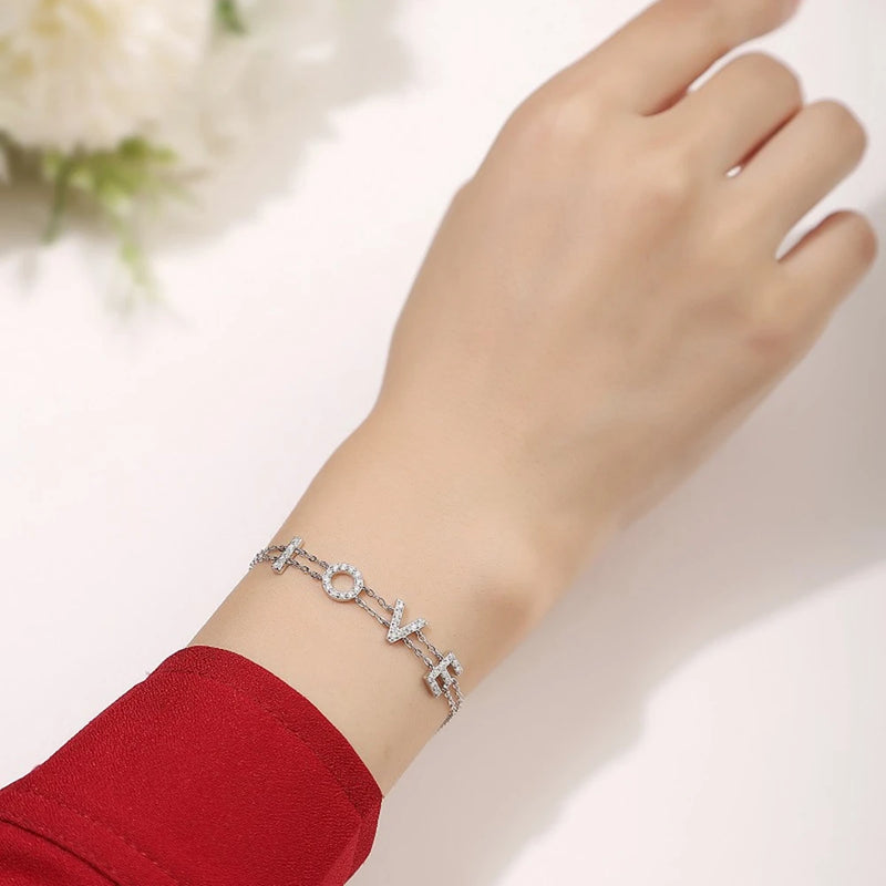 Sterling Silver Moissanite Bracelet for Women