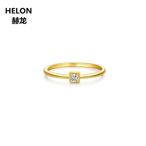 14k Yellow Gold Natural Diamond Engagement Ring for Women