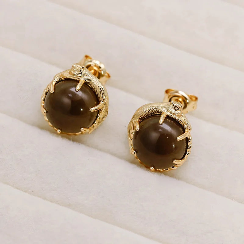 925 Sterling Silver Smoky Quartz Drop Earrings for Women