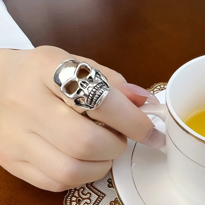 925 Sterling Silver Skull Ring for Unisex