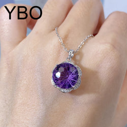 925 Sterling Silver Amethyst Pendant Necklace for Women