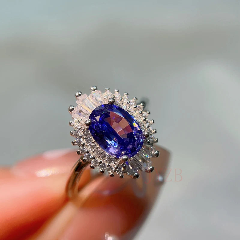 Sterling Silver Tanzanite Ring for Women