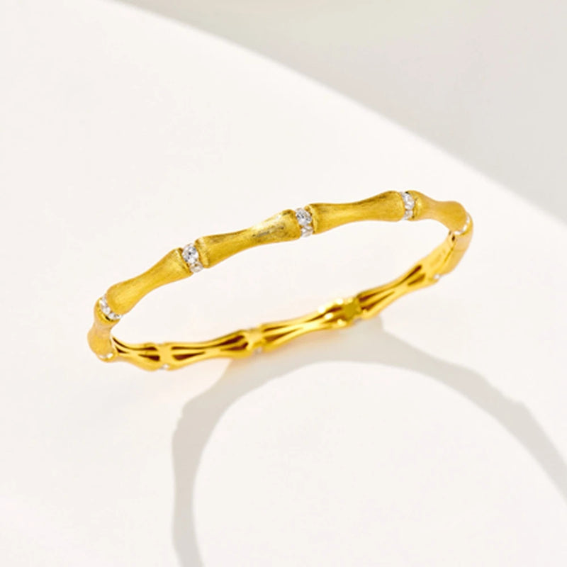 18K Gold Plated 925 Sterling Silver High Carbon Diamond Gems Bracelets Bangle for Women