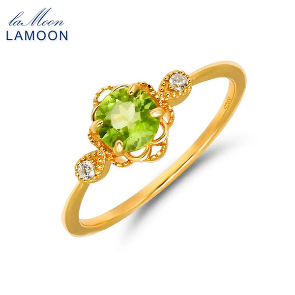 925 Sterling Silver Peridot Wedding Ring for Women