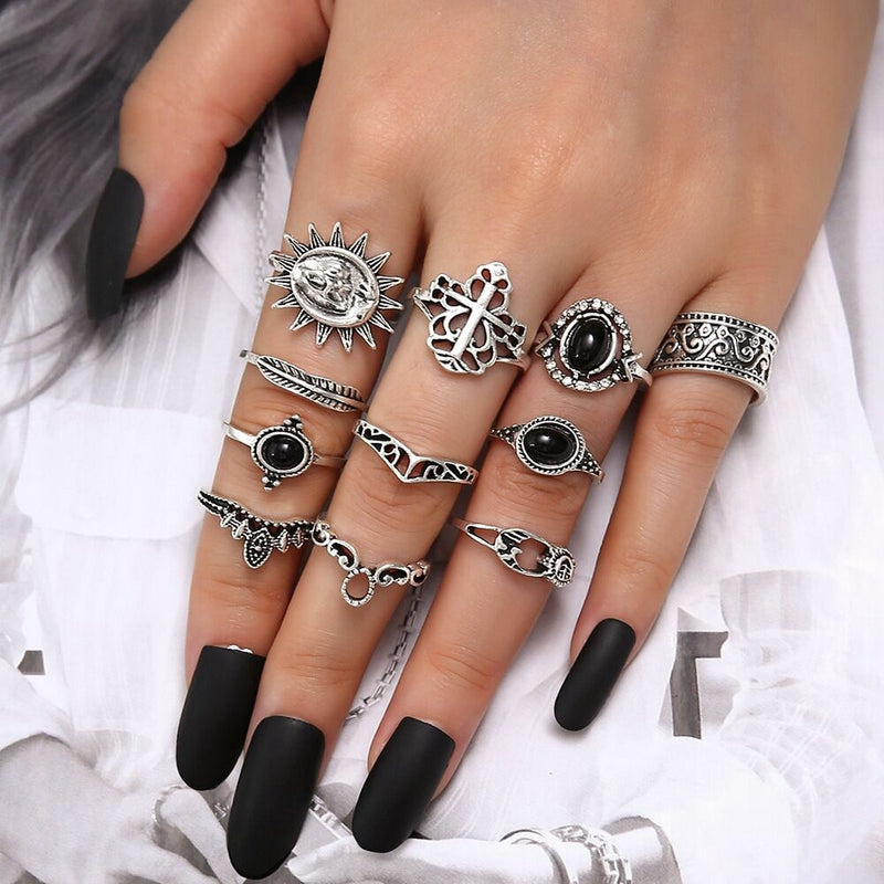 Acrylic Water Drop Crystal Finger Rings for Women