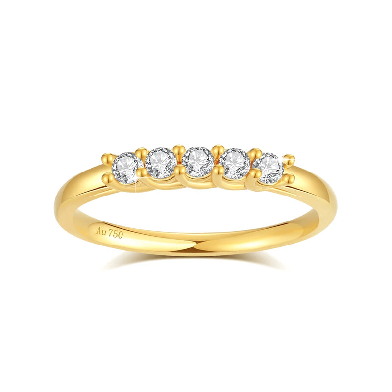 18K Gold Moissanite Eternity Ring for Woman