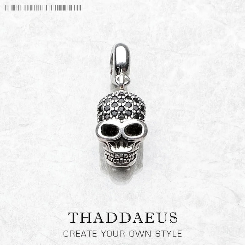 925 Sterling Silver Skeleton Pendant Charm, for Men and Women