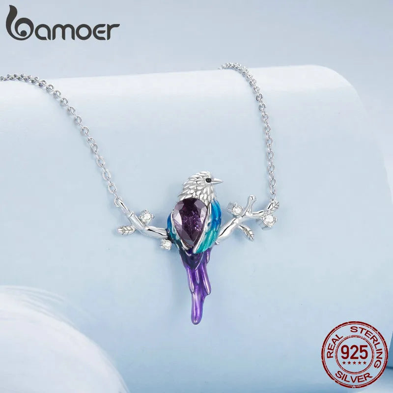 925 Sterling Silver Bird Pendant Necklace for Women