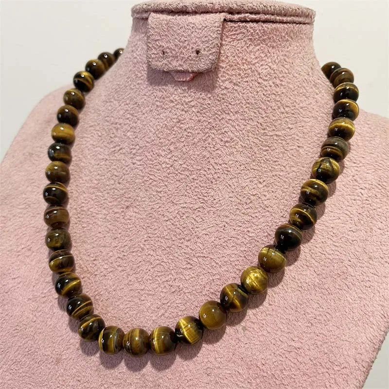 Gold Filled Yellow Tiger Eye Necklace for Women