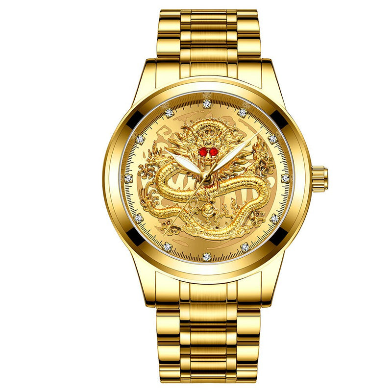 Gold Dragon Phoenix Couple Watches