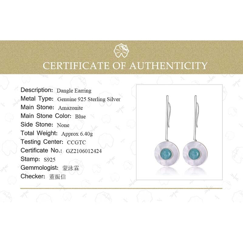 925 Sterling Silver Planet Drop Earrings for Woman