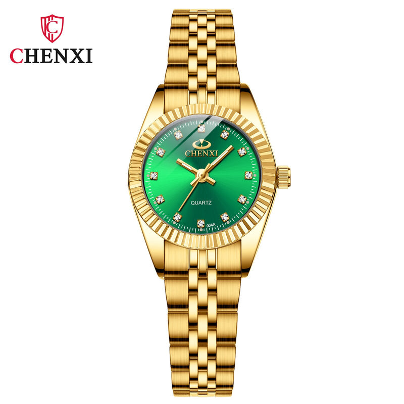 Golden Stainless Steel Quartz Watch for Women