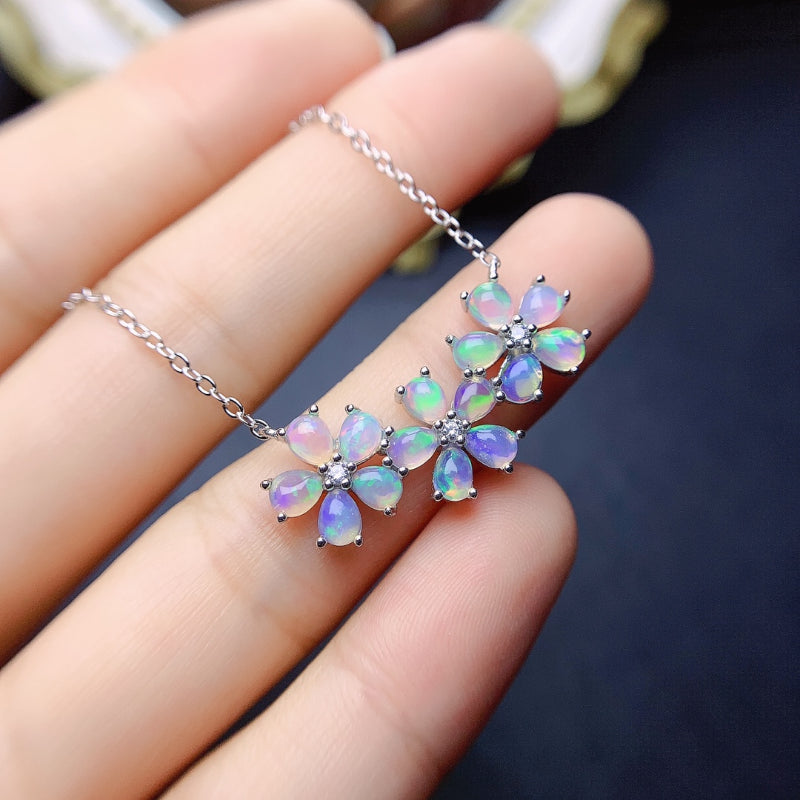 925 Silver Opal Pendant for Women