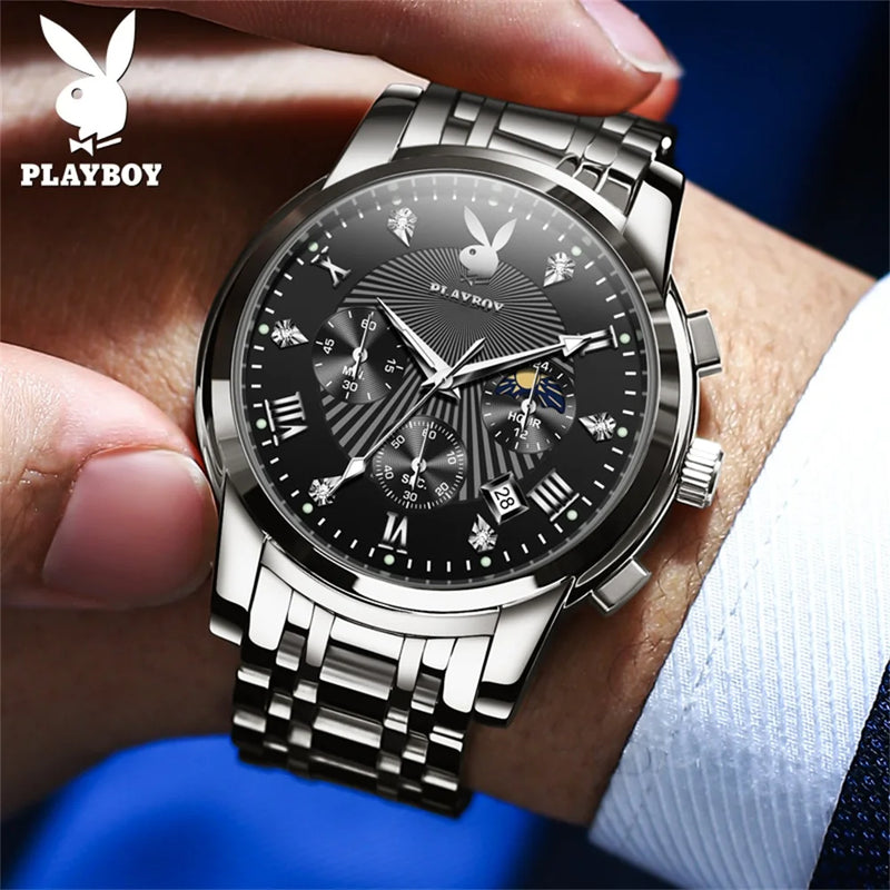 Stainless Steel Quartz Casual Watch for Men