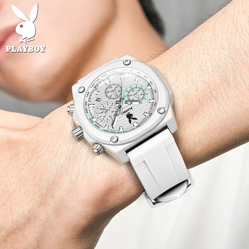 Silicone Multifunction Quartz Watch for Men