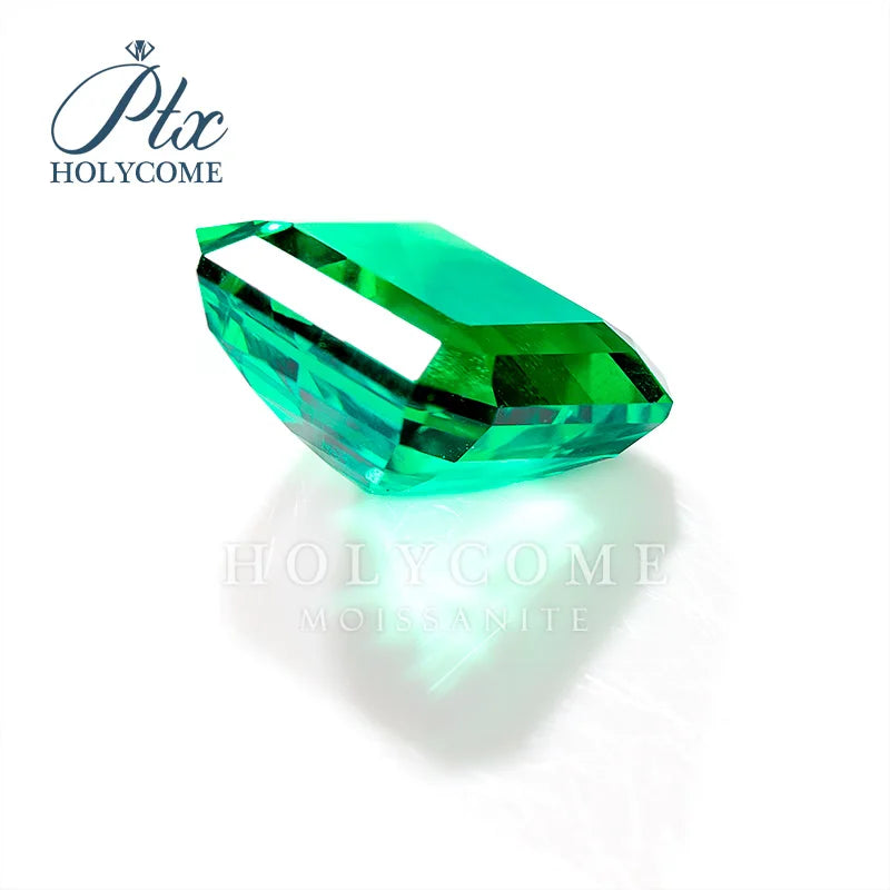 Green Emerald Cut Cushion Cut Lab Grown Gemstone (3x3-12x12mm)