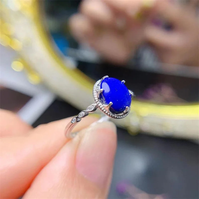 Sterling Silver Lapis Ring for Women