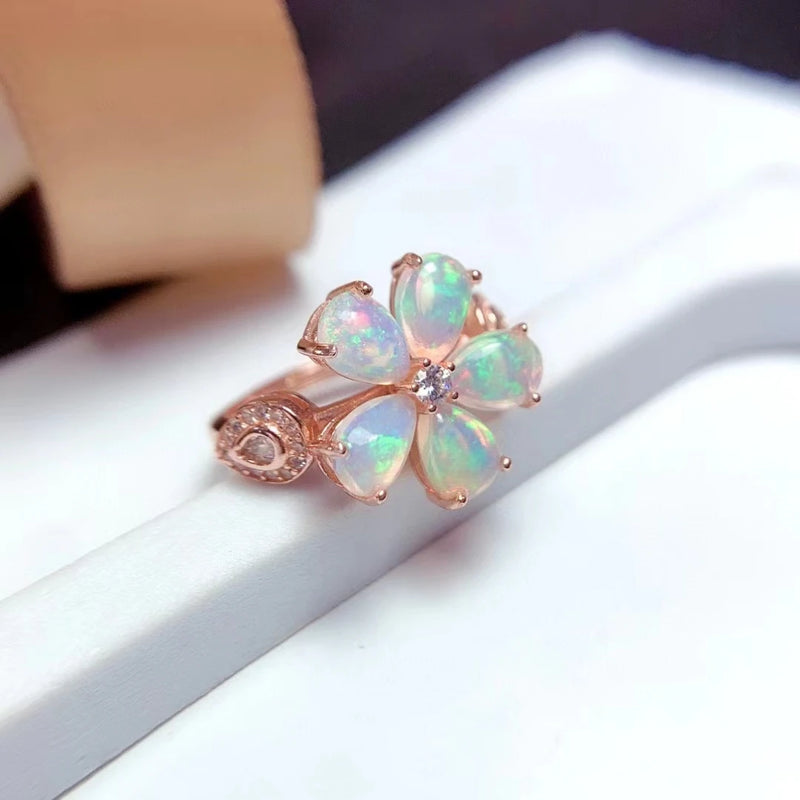 Sterling Silver Opal Ring Fashion Fine Jewelry for Women